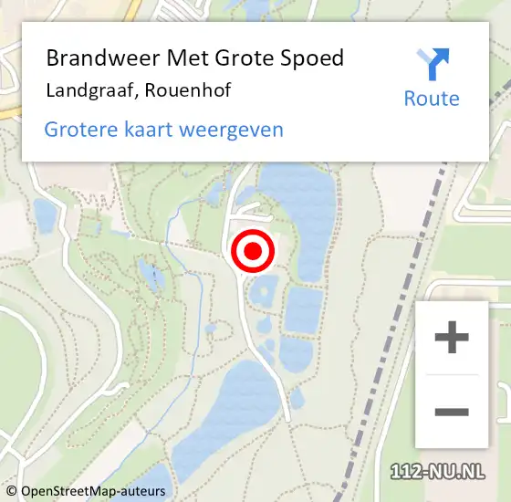 Locatie op kaart van de 112 melding: Brandweer Met Grote Spoed Naar Landgraaf, Rouenhof op 6 juli 2024 09:10