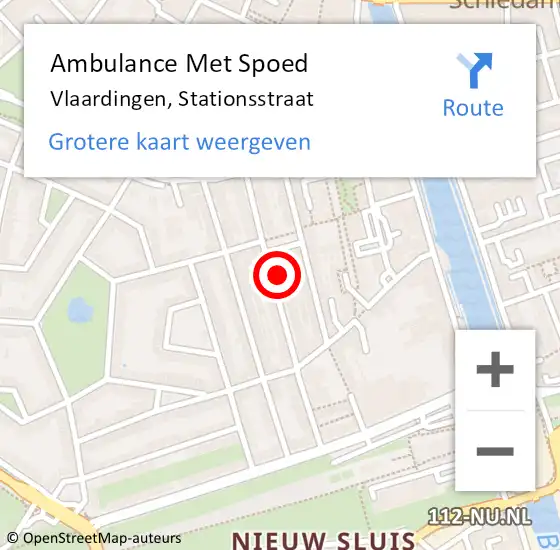 Locatie op kaart van de 112 melding: Ambulance Met Spoed Naar Vlaardingen, Stationsstraat op 6 juli 2024 13:12