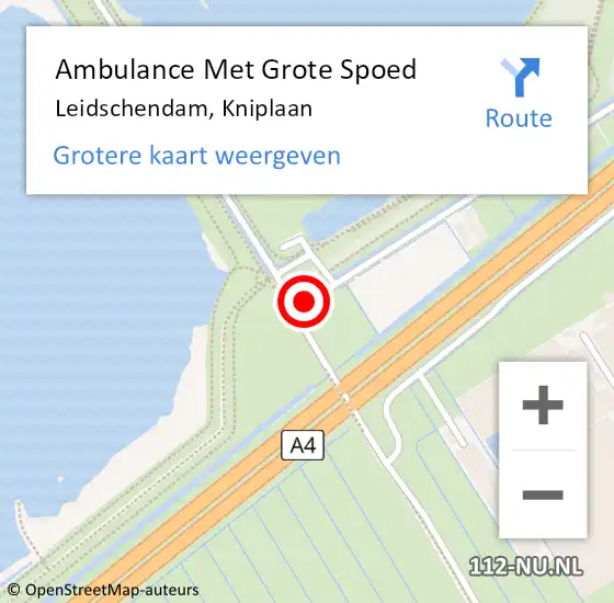 Locatie op kaart van de 112 melding: Ambulance Met Grote Spoed Naar Leidschendam, Kniplaan op 6 juli 2024 13:16