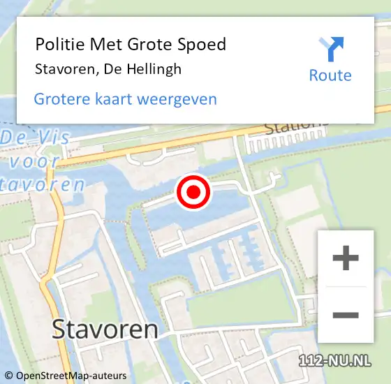 Locatie op kaart van de 112 melding: Politie Met Grote Spoed Naar Stavoren, De Hellingh op 6 juli 2024 13:26