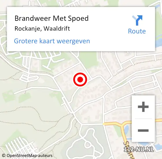 Locatie op kaart van de 112 melding: Brandweer Met Spoed Naar Rockanje, Waaldrift op 6 juli 2024 13:58