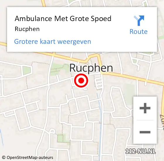 Locatie op kaart van de 112 melding: Ambulance Met Grote Spoed Naar Rucphen op 6 juli 2024 14:07