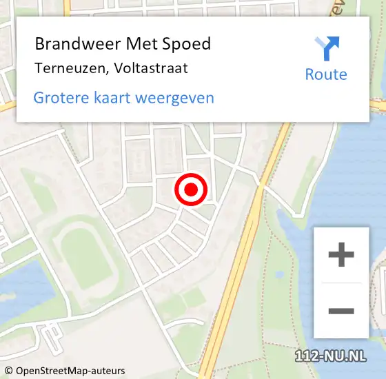 Locatie op kaart van de 112 melding: Brandweer Met Spoed Naar Terneuzen, Voltastraat op 6 juli 2024 14:43