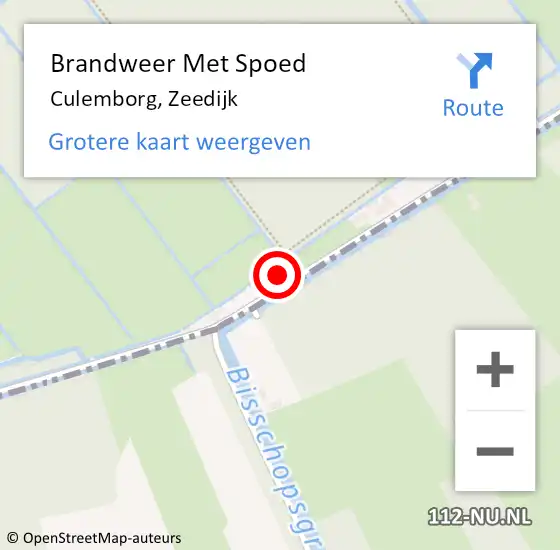 Locatie op kaart van de 112 melding: Brandweer Met Spoed Naar Culemborg, Zeedijk op 6 juli 2024 15:00