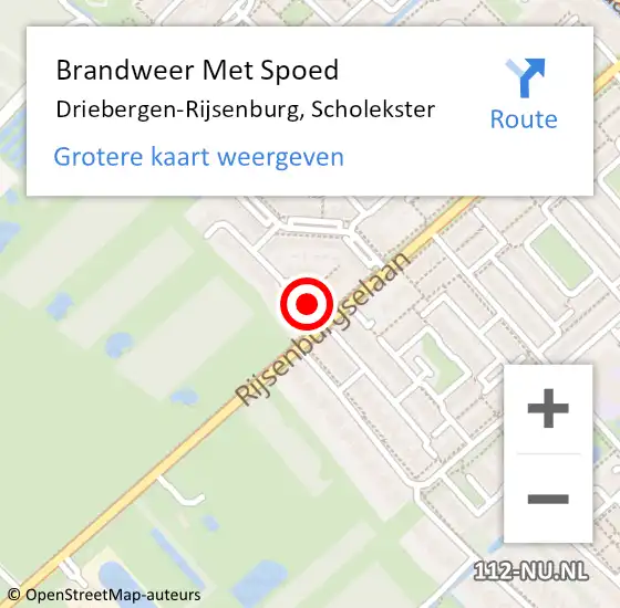 Locatie op kaart van de 112 melding: Brandweer Met Spoed Naar Driebergen-Rijsenburg, Scholekster op 6 juli 2024 15:01