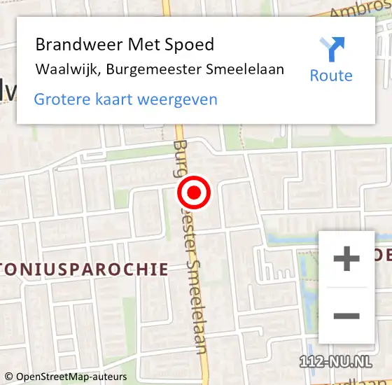 Locatie op kaart van de 112 melding: Brandweer Met Spoed Naar Waalwijk, Burgemeester Smeelelaan op 6 juli 2024 15:11