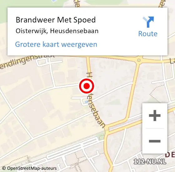 Locatie op kaart van de 112 melding: Brandweer Met Spoed Naar Oisterwijk, Heusdensebaan op 6 juli 2024 15:47