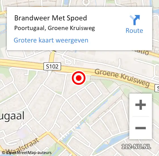 Locatie op kaart van de 112 melding: Brandweer Met Spoed Naar Poortugaal, Groene Kruisweg op 6 juli 2024 16:00