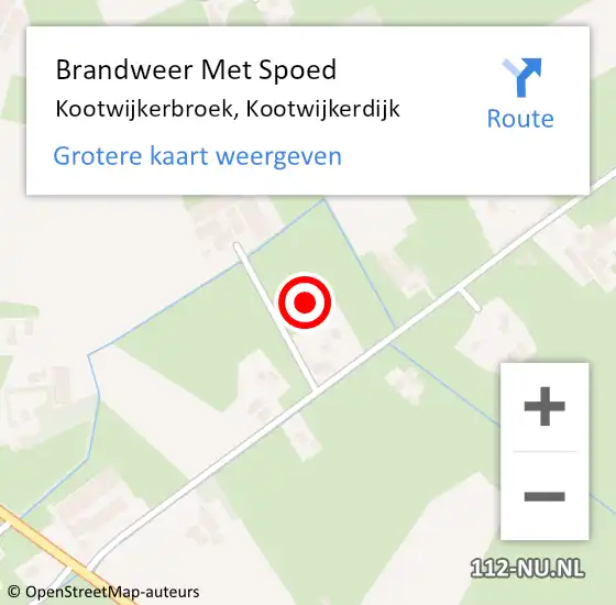 Locatie op kaart van de 112 melding: Brandweer Met Spoed Naar Kootwijkerbroek, Kootwijkerdijk op 6 juli 2024 16:07