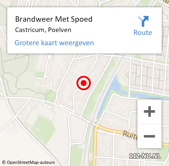 Locatie op kaart van de 112 melding: Brandweer Met Spoed Naar Castricum, Poelven op 6 juli 2024 16:14