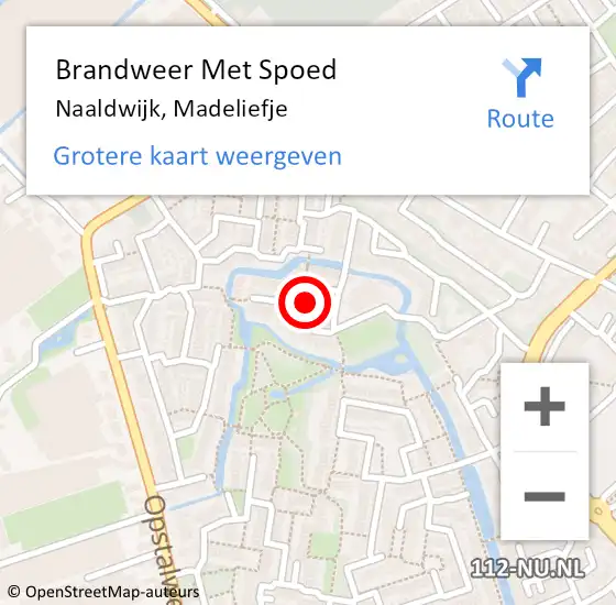 Locatie op kaart van de 112 melding: Brandweer Met Spoed Naar Naaldwijk, Madeliefje op 6 juli 2024 16:18