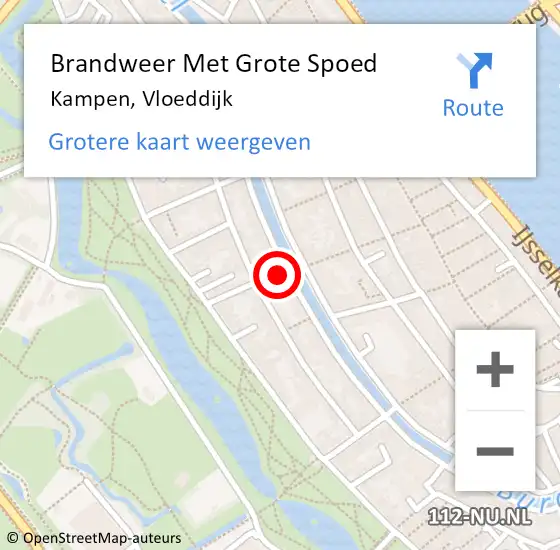 Locatie op kaart van de 112 melding: Brandweer Met Grote Spoed Naar Kampen, Vloeddijk op 6 juli 2024 16:22