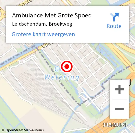 Locatie op kaart van de 112 melding: Ambulance Met Grote Spoed Naar Leidschendam, Broekweg op 6 juli 2024 16:28