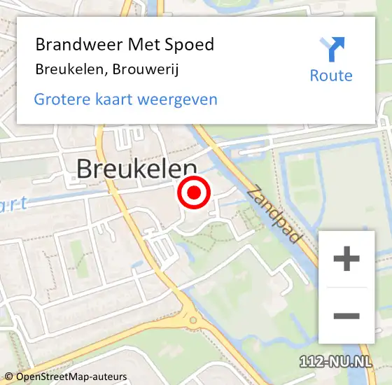 Locatie op kaart van de 112 melding: Brandweer Met Spoed Naar Breukelen, Brouwerij op 6 juli 2024 16:29