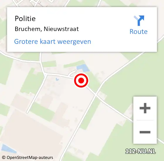 Locatie op kaart van de 112 melding: Politie Bruchem, Nieuwstraat op 6 juli 2024 17:17