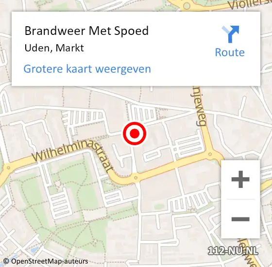 Locatie op kaart van de 112 melding: Brandweer Met Spoed Naar Uden, Markt op 6 juli 2024 17:18