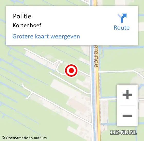 Locatie op kaart van de 112 melding: Politie Kortenhoef op 6 juli 2024 17:39