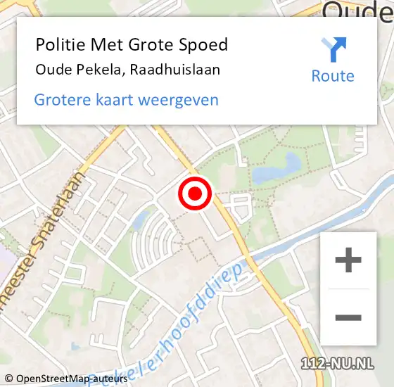 Locatie op kaart van de 112 melding: Politie Met Grote Spoed Naar Oude Pekela, Raadhuislaan op 6 juli 2024 18:09