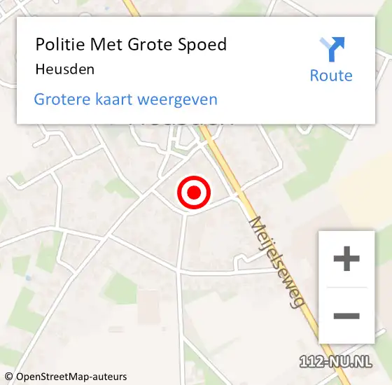 Locatie op kaart van de 112 melding: Politie Met Grote Spoed Naar Heusden op 6 juli 2024 19:41