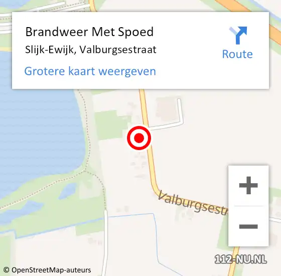 Locatie op kaart van de 112 melding: Brandweer Met Spoed Naar Slijk-Ewijk, Valburgsestraat op 6 juli 2024 20:06