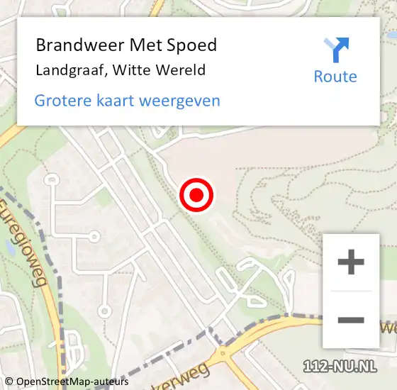 Locatie op kaart van de 112 melding: Brandweer Met Spoed Naar Landgraaf, Witte Wereld op 7 juli 2024 03:17