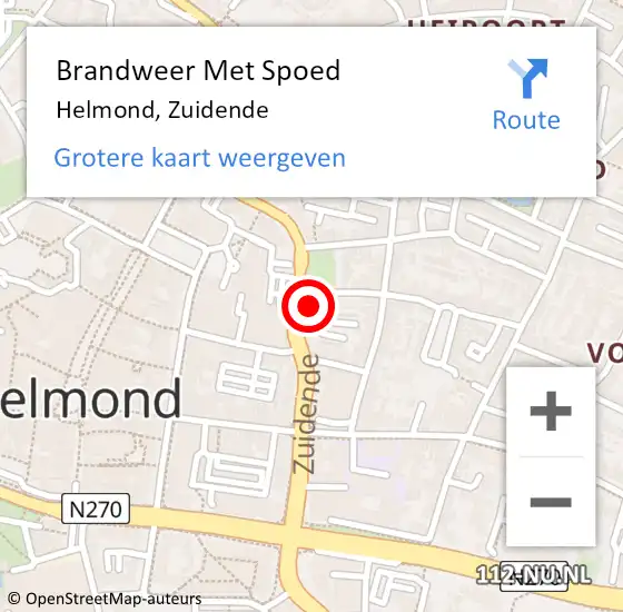 Locatie op kaart van de 112 melding: Brandweer Met Spoed Naar Helmond, Zuidende op 7 juli 2024 04:19