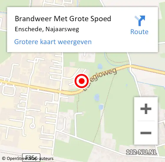 Locatie op kaart van de 112 melding: Brandweer Met Grote Spoed Naar Enschede, Najaarsweg op 7 juli 2024 06:01