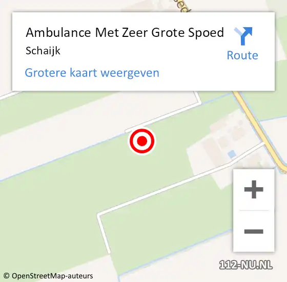 Locatie op kaart van de 112 melding: Ambulance Met Zeer Grote Spoed Naar Schaijk op 7 juli 2024 06:58