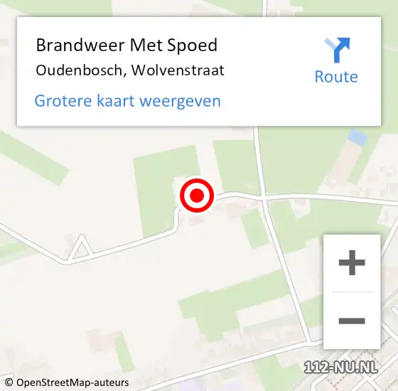 Locatie op kaart van de 112 melding: Brandweer Met Spoed Naar Oudenbosch, Wolvenstraat op 7 juli 2024 09:13