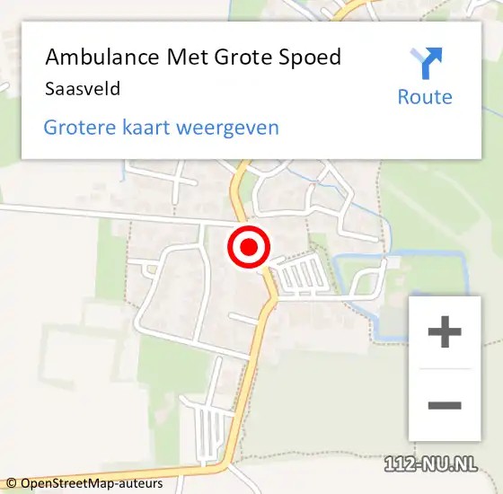 Locatie op kaart van de 112 melding: Ambulance Met Grote Spoed Naar Saasveld op 7 juli 2024 10:25