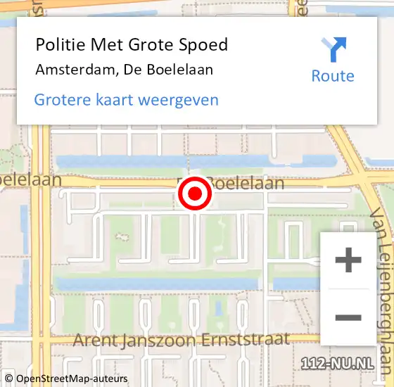 Locatie op kaart van de 112 melding: Politie Met Grote Spoed Naar Amsterdam, De Boelelaan op 7 juli 2024 11:33