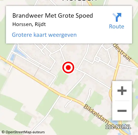 Locatie op kaart van de 112 melding: Brandweer Met Grote Spoed Naar Horssen, Rijdt op 7 juli 2024 13:23