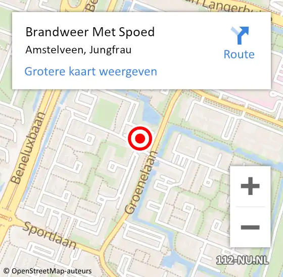 Locatie op kaart van de 112 melding: Brandweer Met Spoed Naar Amstelveen, Jungfrau op 7 juli 2024 19:07