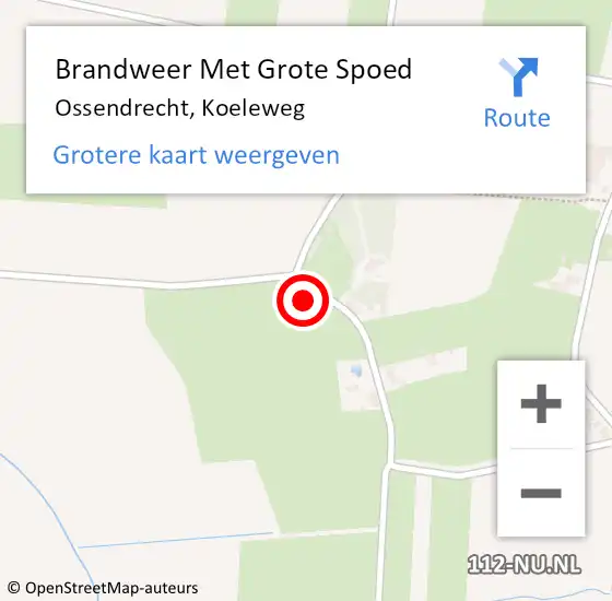 Locatie op kaart van de 112 melding: Brandweer Met Grote Spoed Naar Ossendrecht, Koeleweg op 7 juli 2024 19:24