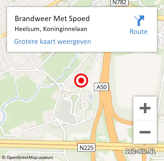 Locatie op kaart van de 112 melding: Brandweer Met Spoed Naar Heelsum, Koninginnelaan op 8 juli 2024 00:13