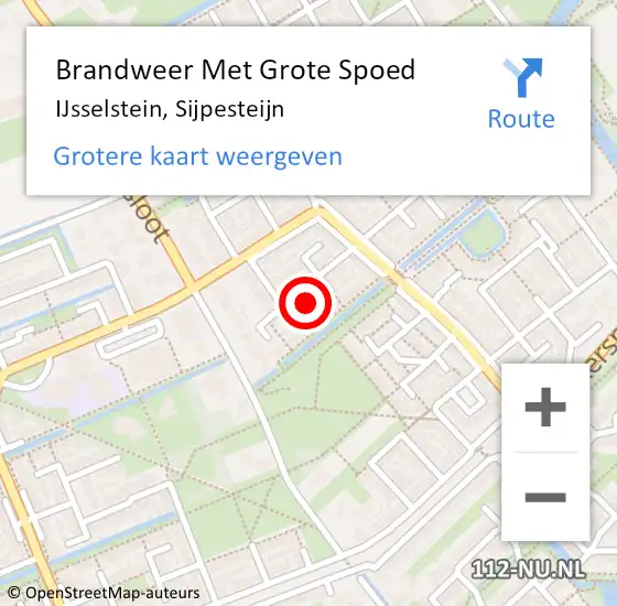 Locatie op kaart van de 112 melding: Brandweer Met Grote Spoed Naar IJsselstein, Sijpesteijn op 8 juli 2024 01:18