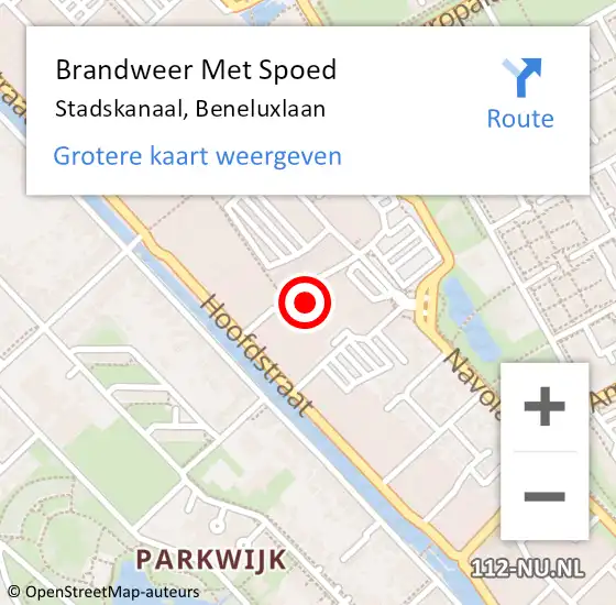 Locatie op kaart van de 112 melding: Brandweer Met Spoed Naar Stadskanaal, Beneluxlaan op 8 juli 2024 03:21