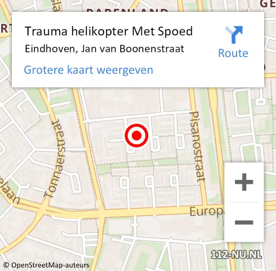 Locatie op kaart van de 112 melding: Trauma helikopter Met Spoed Naar Eindhoven, Jan van Boonenstraat op 8 juli 2024 04:57