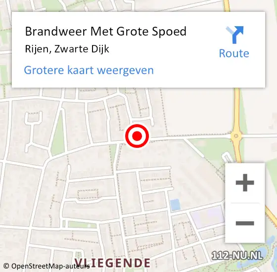 Locatie op kaart van de 112 melding: Brandweer Met Grote Spoed Naar Rijen, Zwarte Dijk op 8 juli 2024 05:06