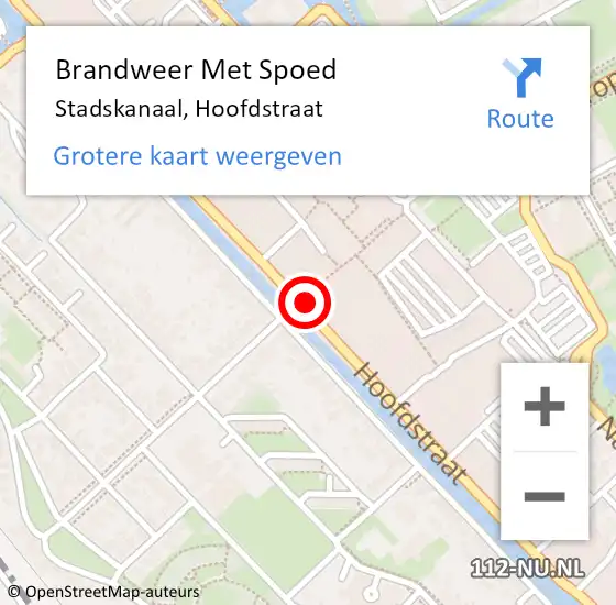 Locatie op kaart van de 112 melding: Brandweer Met Spoed Naar Stadskanaal, Hoofdstraat op 8 juli 2024 05:28