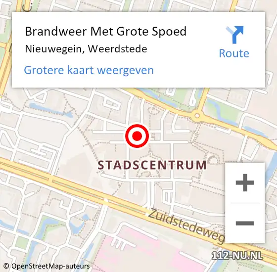 Locatie op kaart van de 112 melding: Brandweer Met Grote Spoed Naar Nieuwegein, Weerdstede op 8 juli 2024 05:50