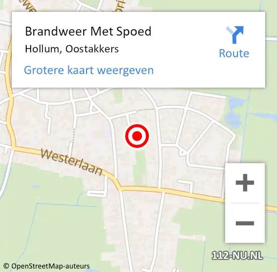 Locatie op kaart van de 112 melding: Brandweer Met Spoed Naar Hollum, Oostakkers op 17 oktober 2013 12:03