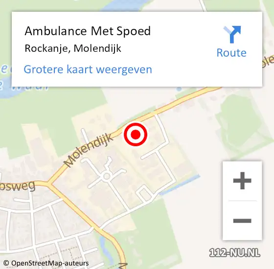 Locatie op kaart van de 112 melding: Ambulance Met Spoed Naar Rockanje, Molendijk op 8 juli 2024 10:49