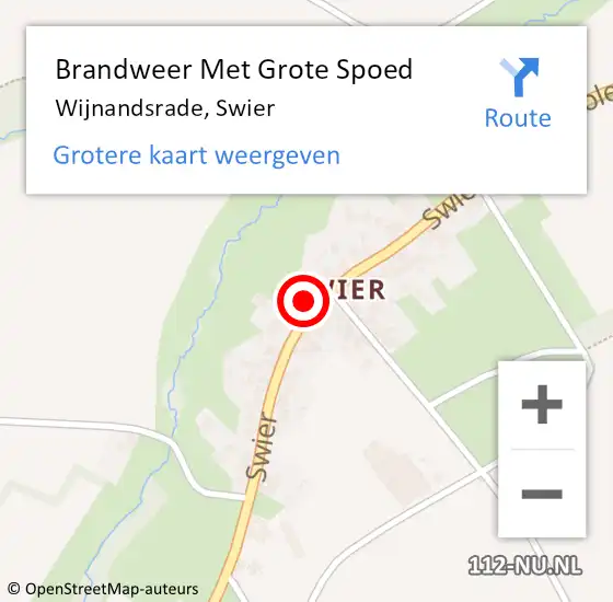 Locatie op kaart van de 112 melding: Brandweer Met Grote Spoed Naar Wijnandsrade, Swier op 8 juli 2024 12:57