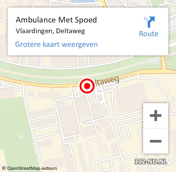 Locatie op kaart van de 112 melding: Ambulance Met Spoed Naar Vlaardingen, Deltaweg op 8 juli 2024 13:30