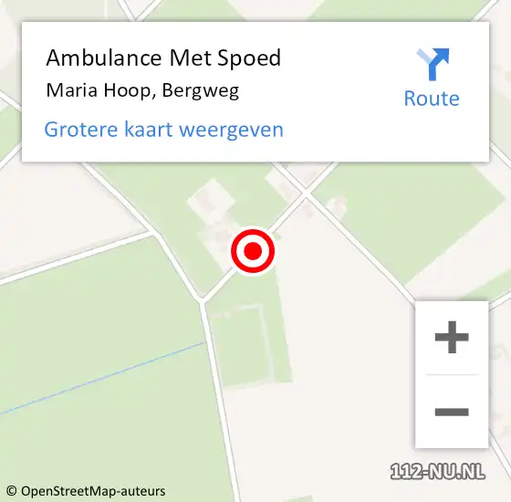 Locatie op kaart van de 112 melding: Ambulance Met Spoed Naar Maria Hoop, Bergweg op 12 oktober 2014 11:16