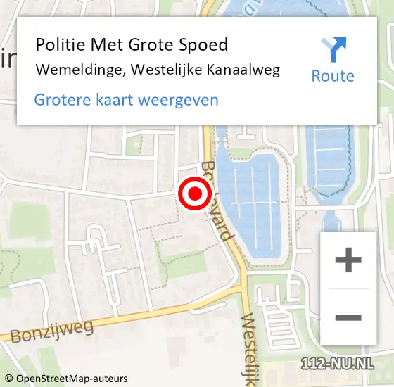 Locatie op kaart van de 112 melding: Politie Met Grote Spoed Naar Wemeldinge, Westelijke Kanaalweg op 8 juli 2024 14:34