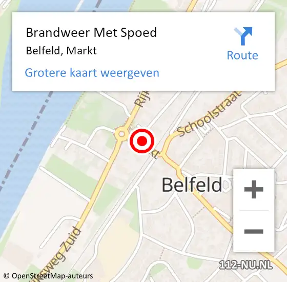 Locatie op kaart van de 112 melding: Brandweer Met Spoed Naar Belfeld, Markt op 8 juli 2024 16:06