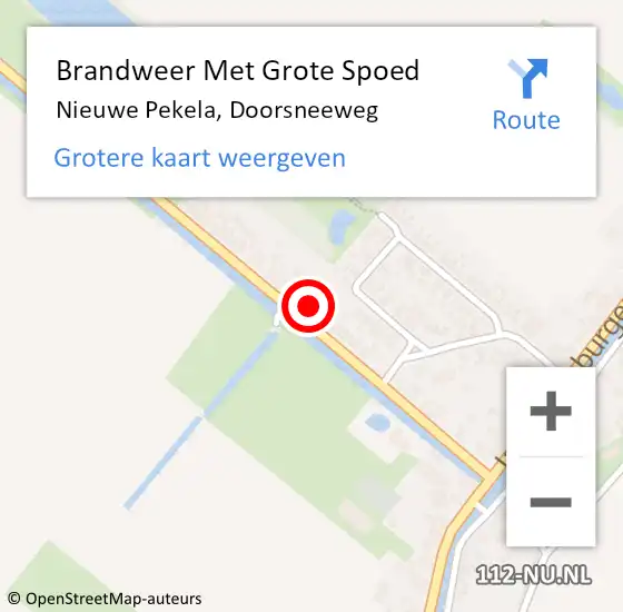 Locatie op kaart van de 112 melding: Brandweer Met Grote Spoed Naar Nieuwe Pekela, Doorsneeweg op 8 juli 2024 17:42