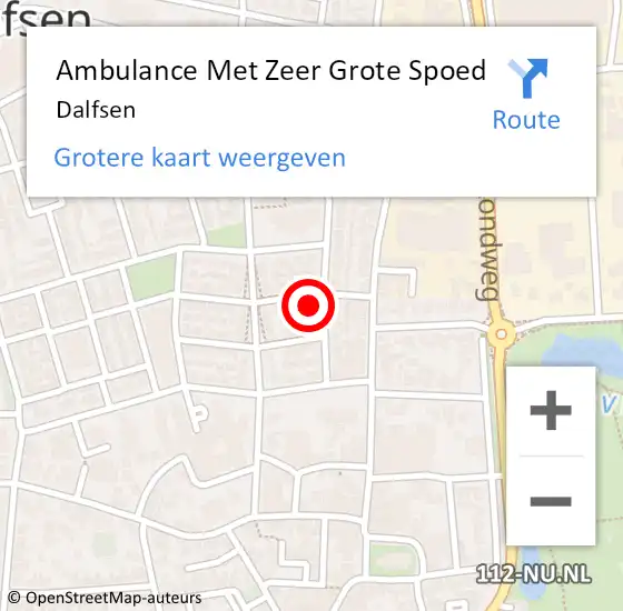 Locatie op kaart van de 112 melding: Ambulance Met Zeer Grote Spoed Naar Dalfsen op 8 juli 2024 18:33